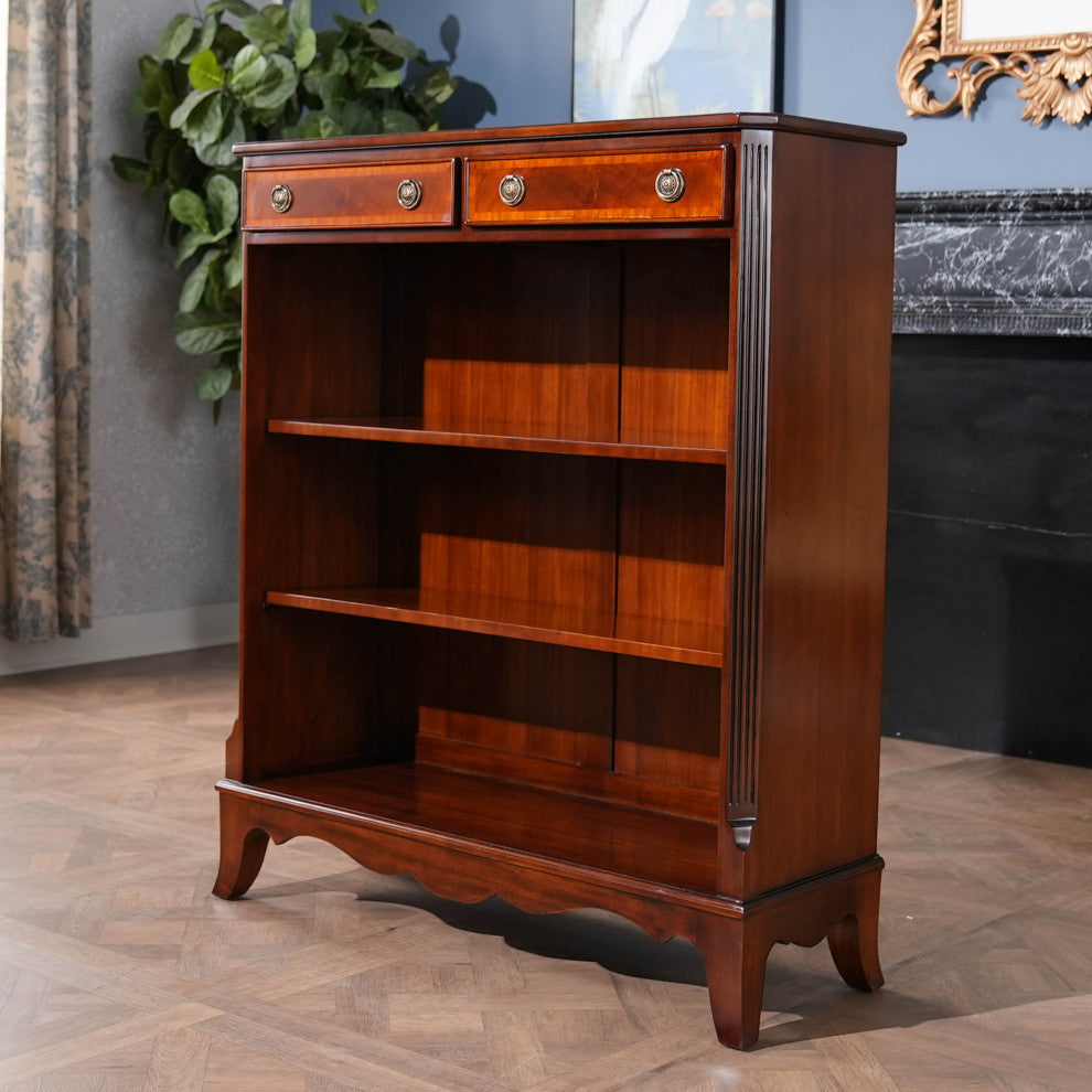 Banded Mahogany Bookcase