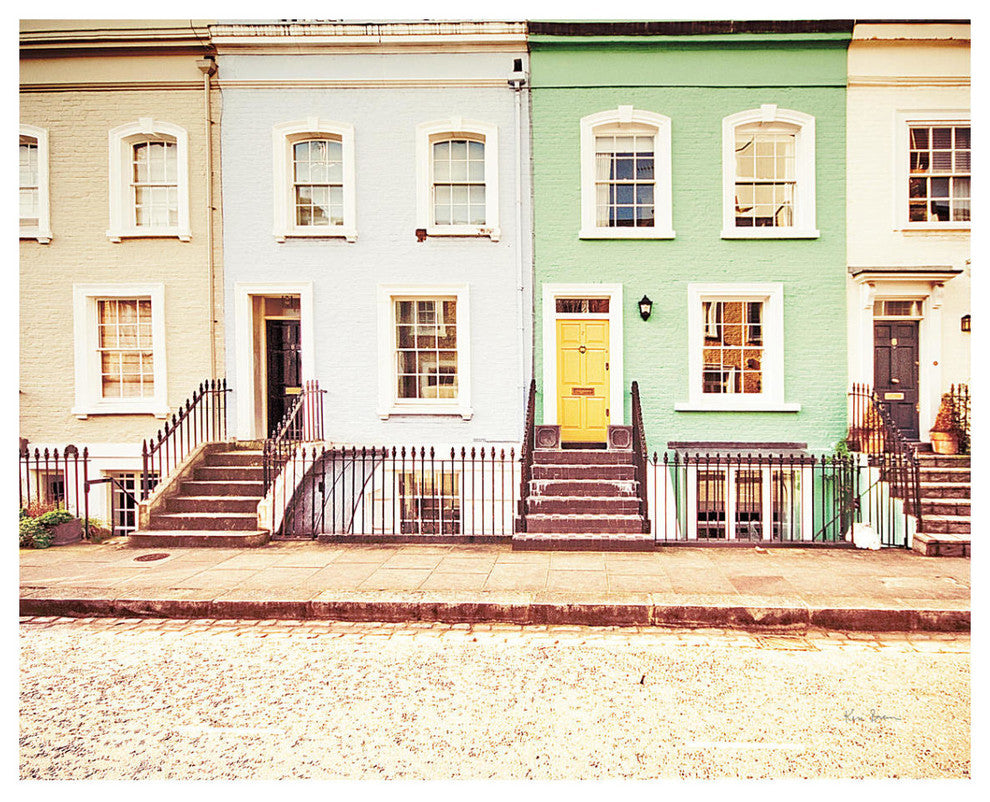 "Chelsea Houses All Lined Up" Digital Paper Print by Keri Bevan, 37"x30"