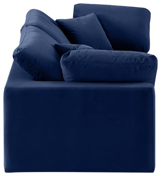 Comfy Upholstered Modular Sofa, Navy, 2-Piece: 2 Corner Chair, Velvet