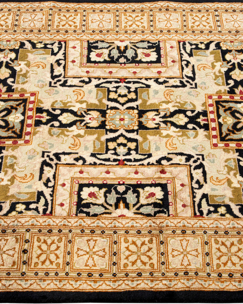 Mogul, One-of-a-Kind Hand-Knotted Area Rug Black, 2' 7" x 12' 3"