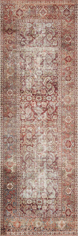 Printed Layla LAY-11 Cinnamon/Sage Area Rug, 2'6"x9'6"