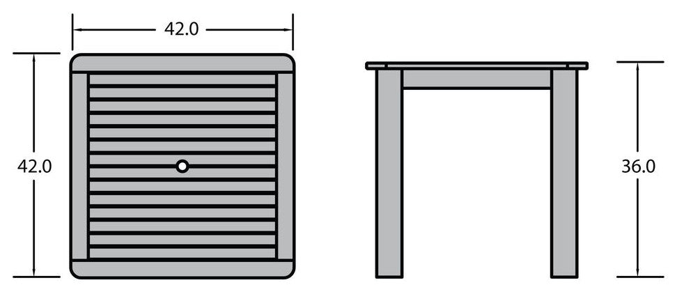 Square Counter-Height Dining Table, White