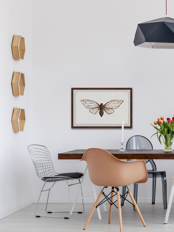"Tan Butterfly" Framed Painting Print, 36"x24"
