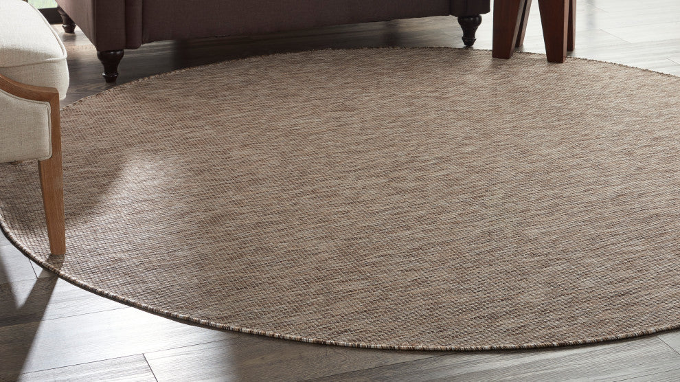 Nourison Positano Contemporary Area Rug, Beige, 8'xround
