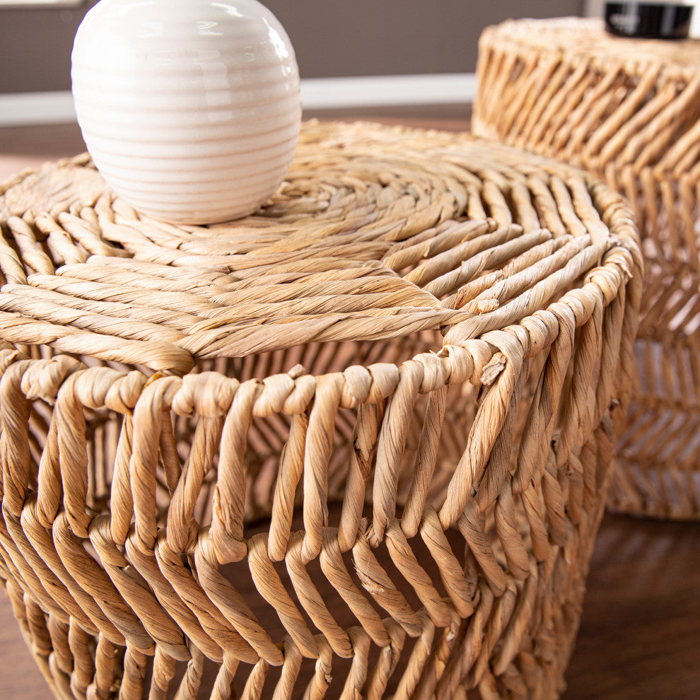 Veronica Water Hyacinth Nesting Tables 2-Piece Set