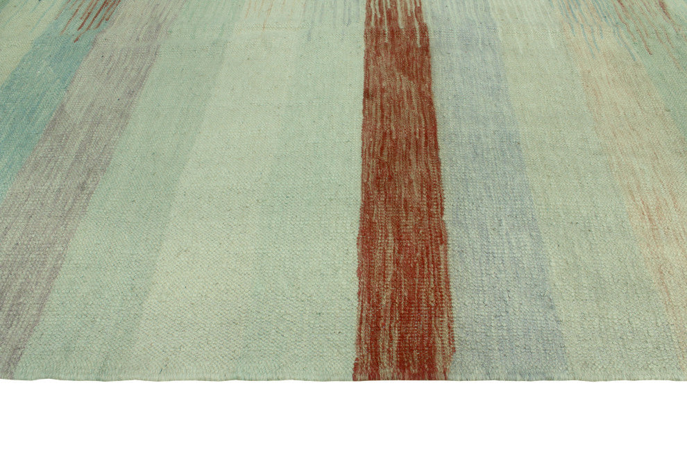 Sun Faded Flatweave Laureen Rust/Ivory Rug, 9'6 x 13'10