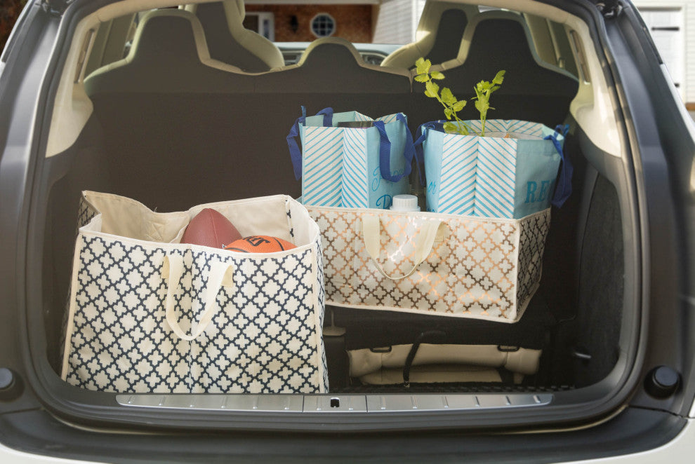 Polyester Storage Lattice Navy Rectangle All Purpose 21x13".7x17"