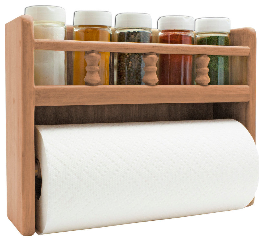 Teak Paper Towel Rack