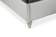 Melrose Plaza Eastern King Velvet Panel Bed, Dove Gray