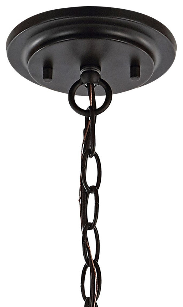 Harper Industrial Farmhouse Iron LED Pendant, Oil Rubbed Bronze, 12"