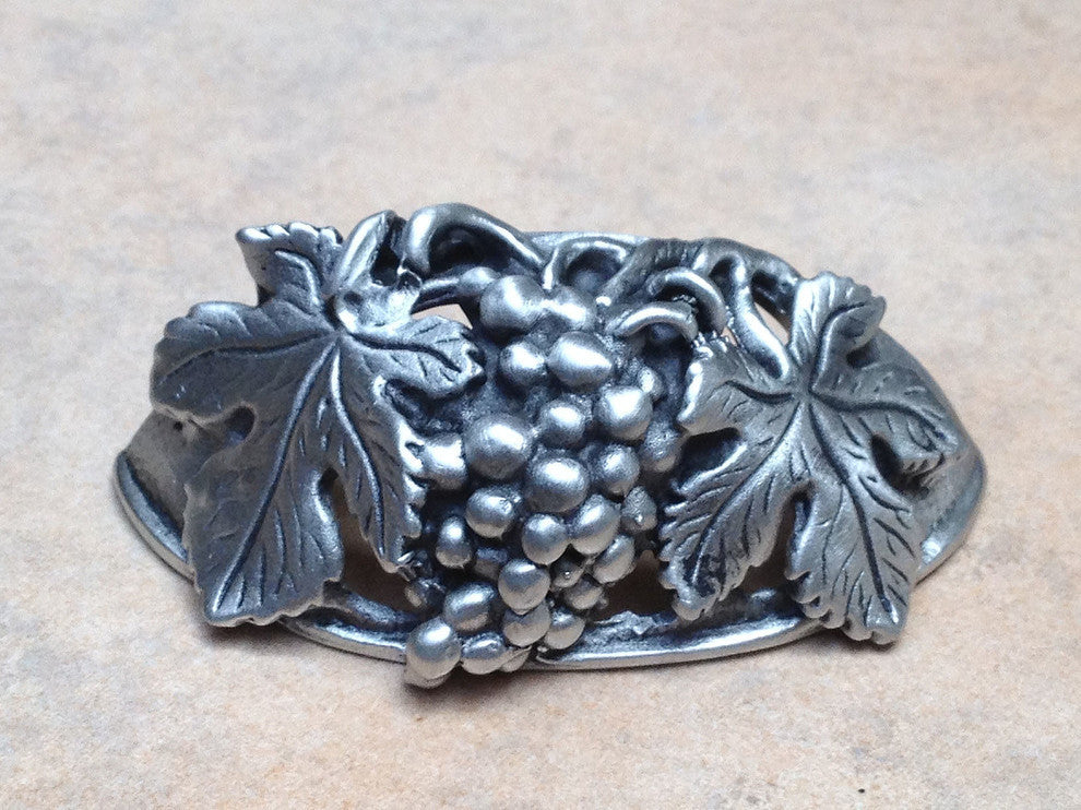 Grape Vine Bin Pull, Antique Brass