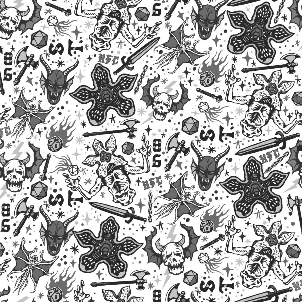 Stranger Things Hellfire Club Peel And Stick Wallpaper, Black