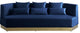 Marquis Velvet Upholstered Set, Navy, Sofa