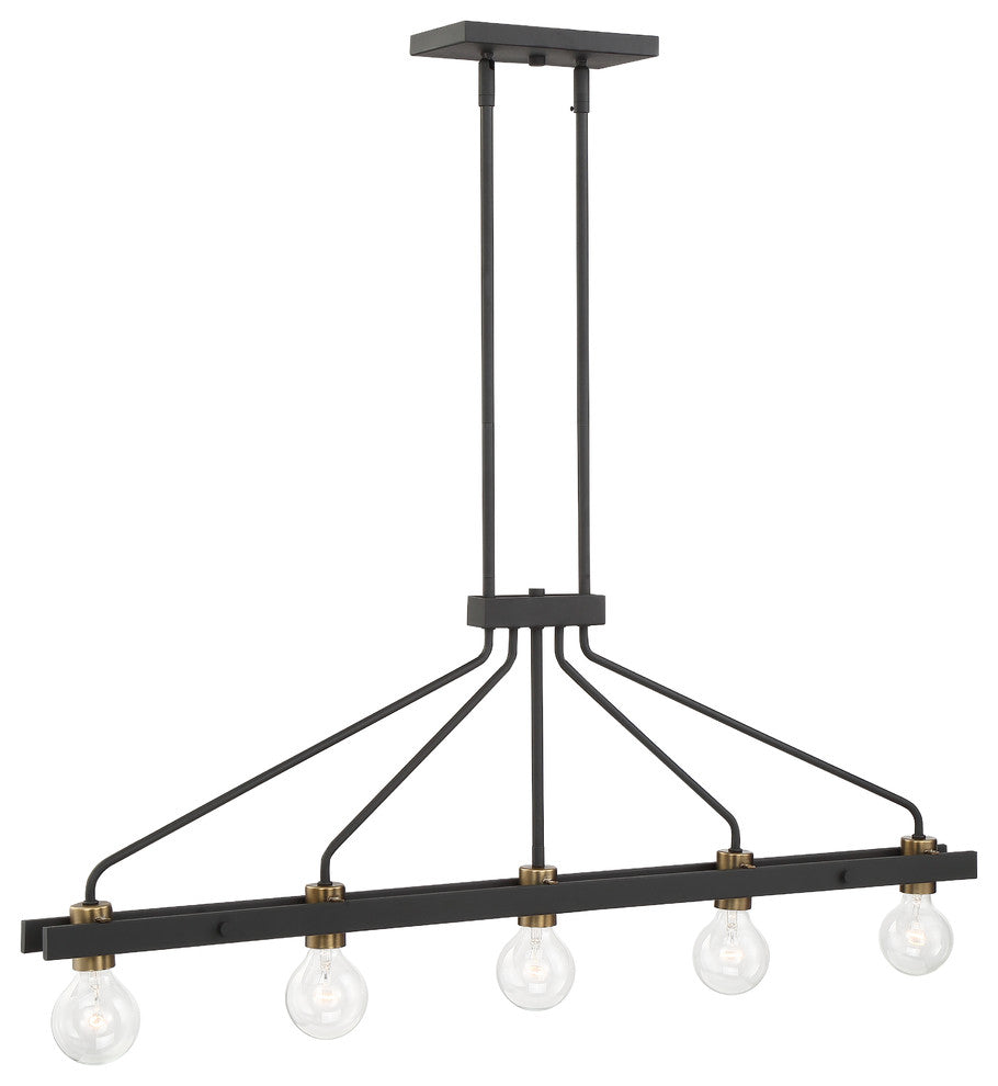 Ravella 5 Light Island Chandelier, Black