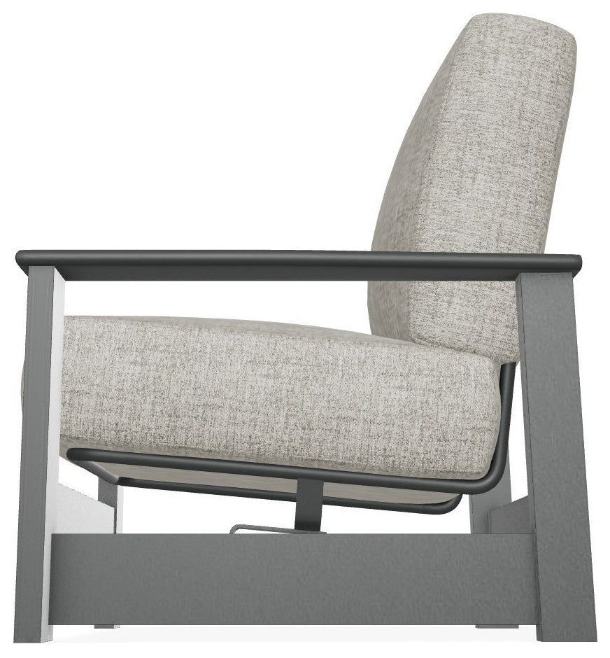 Leeward Deep Seat Outdoor Armchair with Hidden Motion, Fresco Ash/Graphite