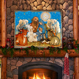 Nostalgic Nativity Wooden Wall Art, Small 12x9
