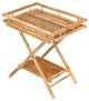 Bamboo Butler Table With Removable Serving Tray, Natural