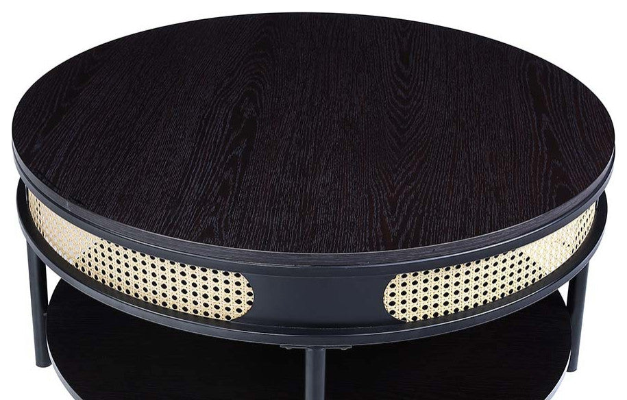 Lv01076 Coffee Table, Black Finish, Colson, 1-Piece/1Ctn