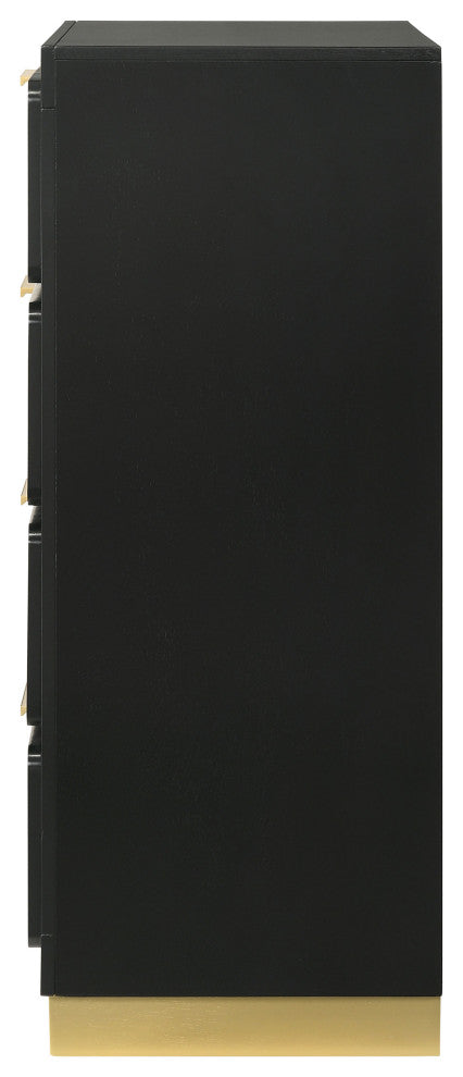 Caraway 4-drawer Bedroom Chest Black