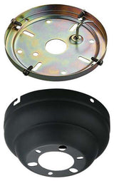 Visual Comfort Fan 5.31" Flush Mount Canopy Fan Kit in Matte Black