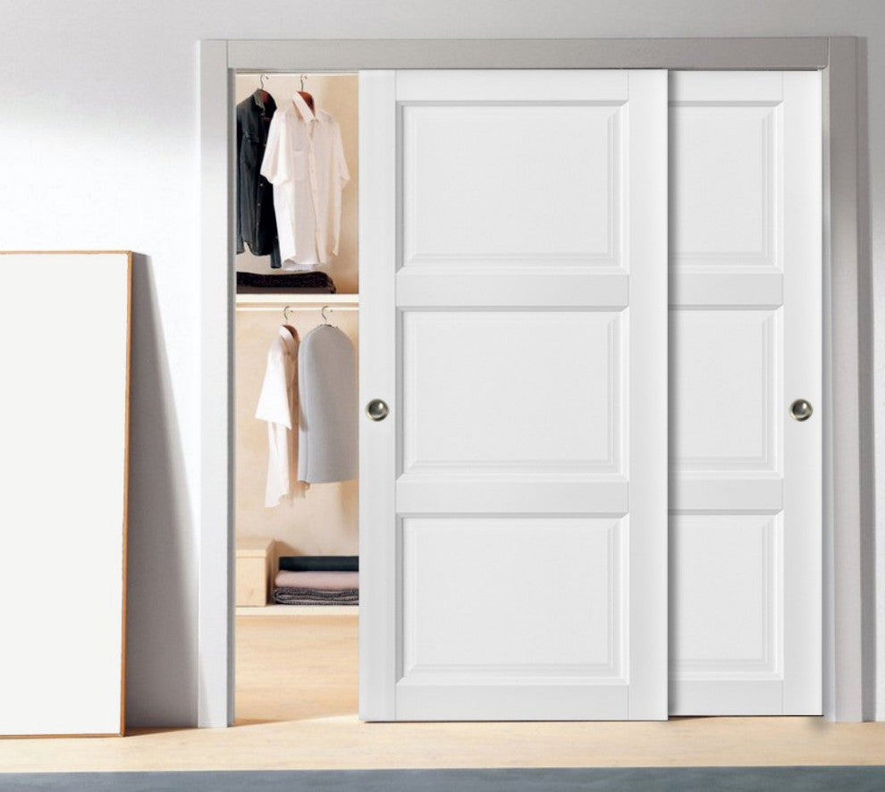 Closet Bypass Doors 56x80 | Lucia 2661 Matte White
