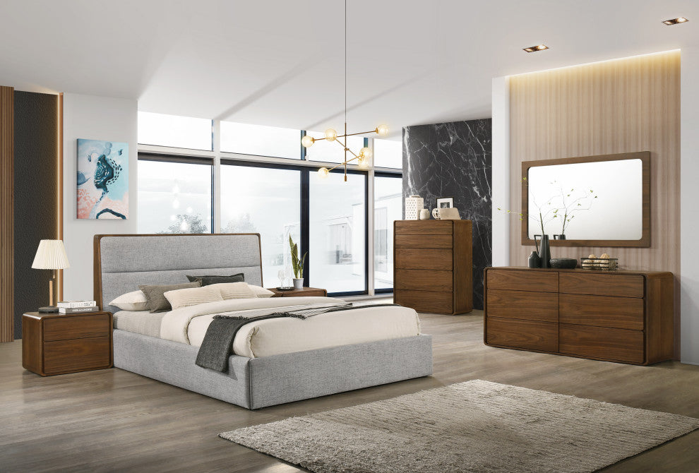 Modrest Dustin Modern Walnut Nightstand