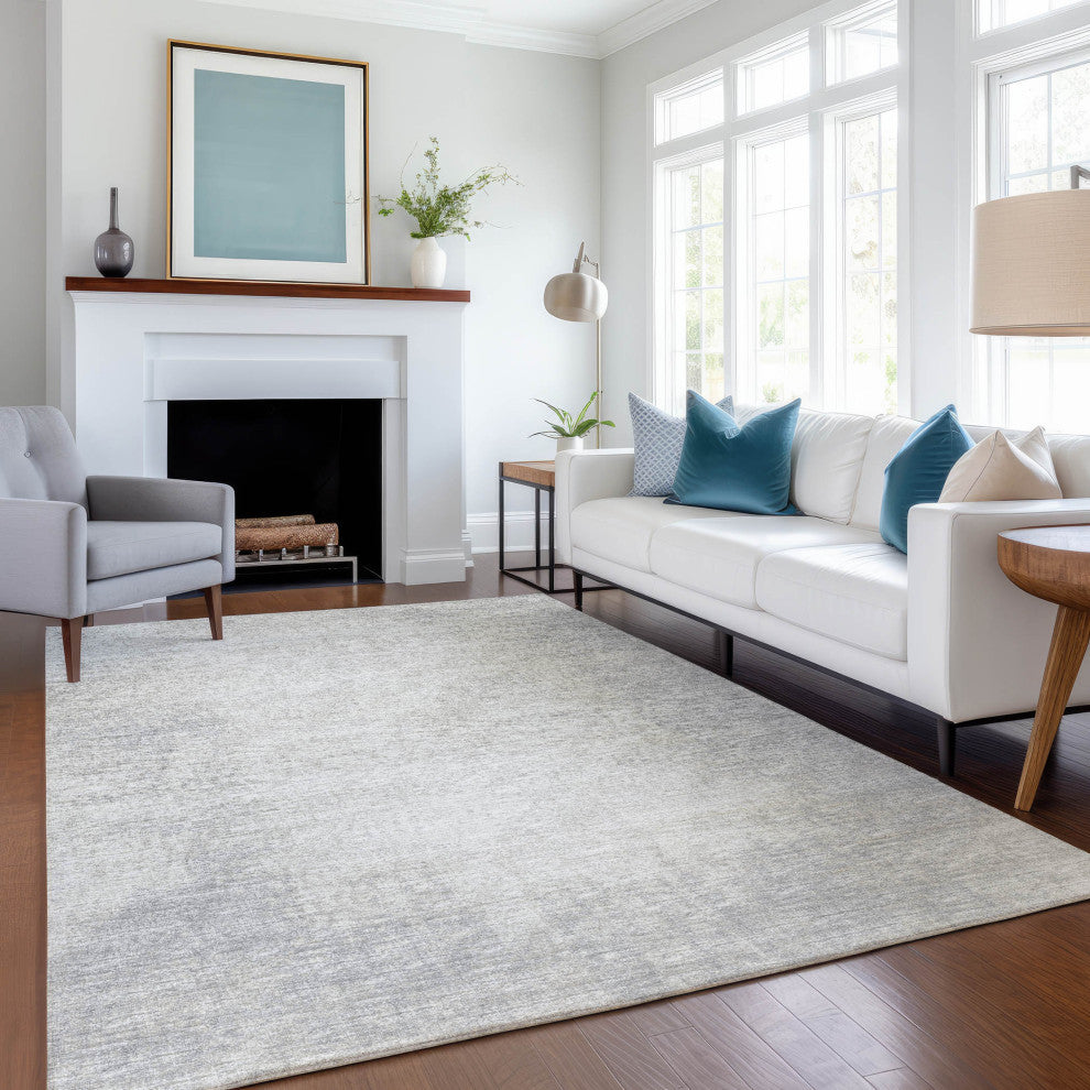 Premium Machine Washable Mayfield AMF34 Gray 9' x 12' Rug