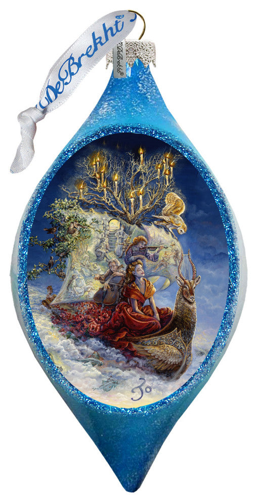 Ship of Dreams Coastal Glass Ornament