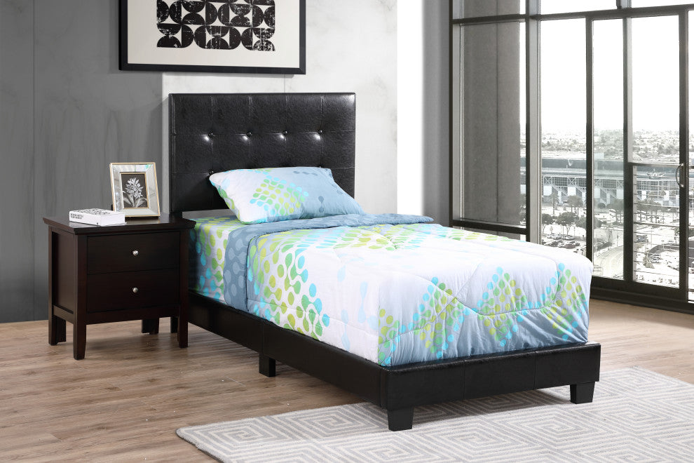 Caldwell Bed, Black, Twin