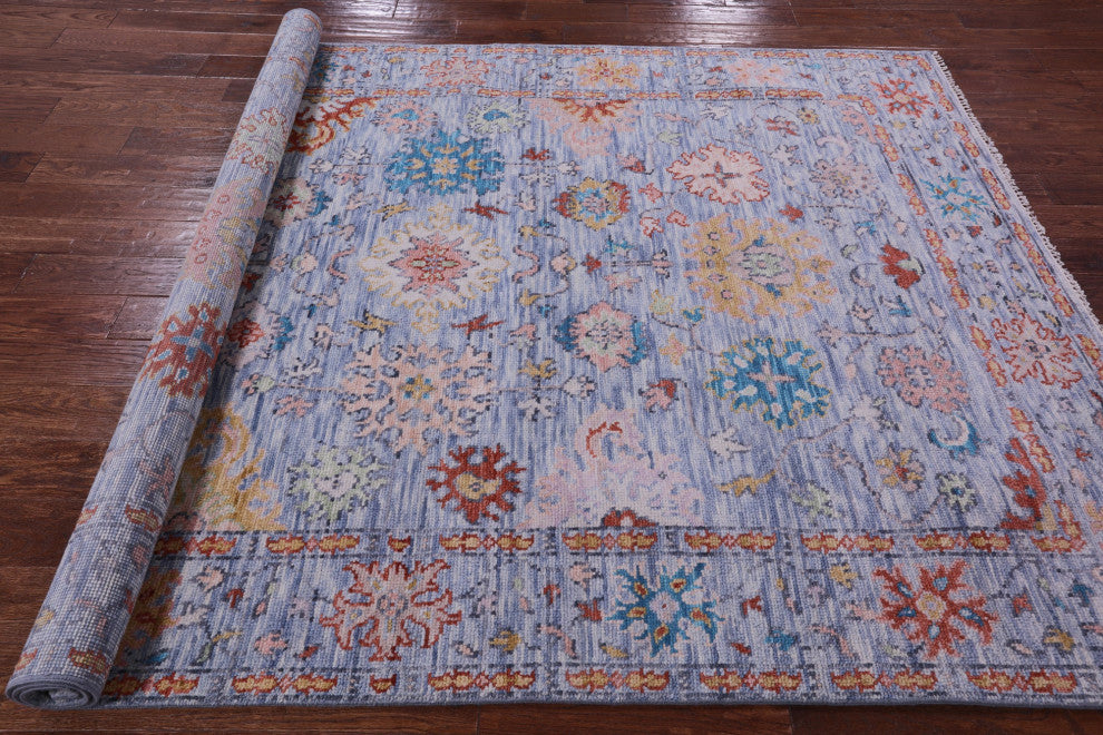 6' 5" X 9' 2" Turkish Oushak Hand-Knotted Wool Rug - Q14956