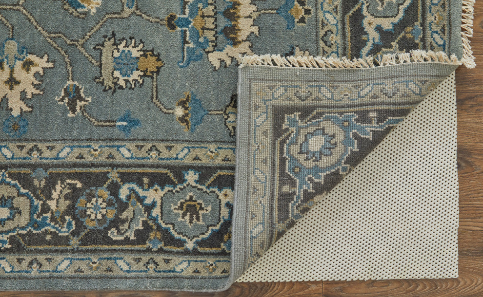 Weave & Wander Alden Rug, Steel/Chocolate, 7'9"x9'9"