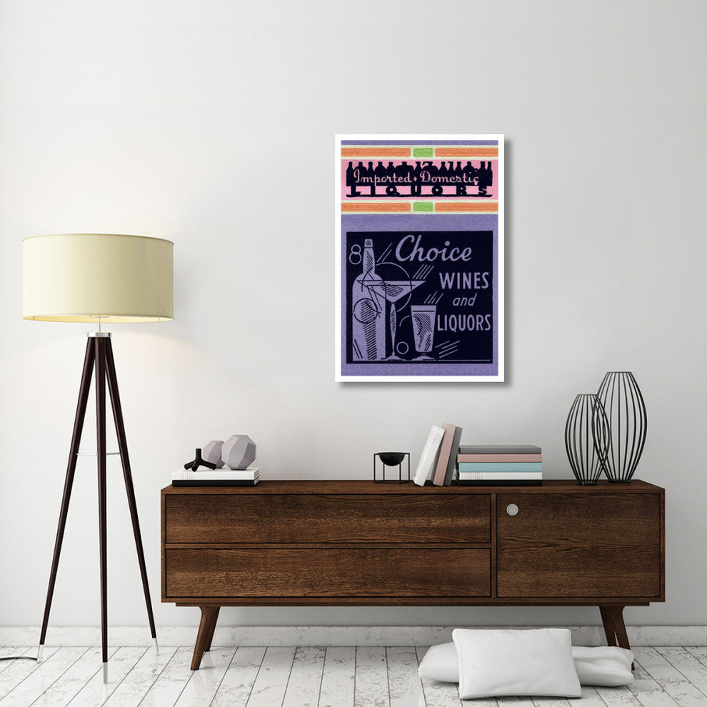 "Choice Wines and Liquors" Digital Paper Print by Vintage Booze Labels, 29"x42"