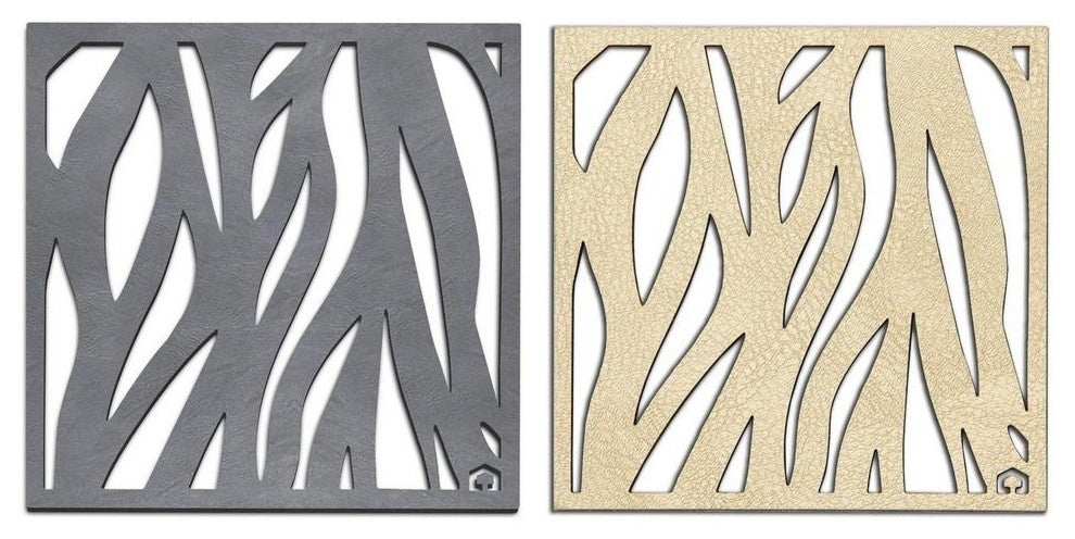 Double-Sided Foliage Coasters Set of 4