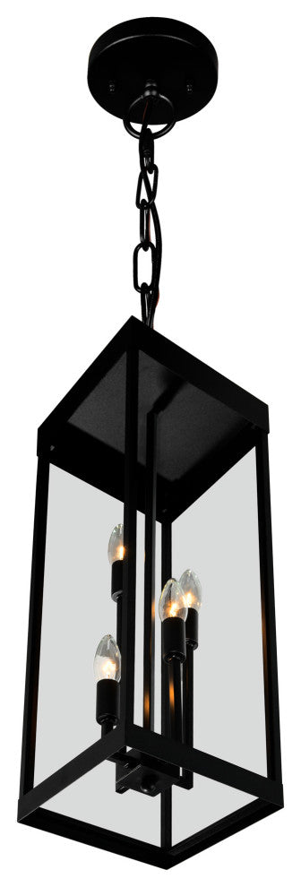 Windsor 4 Light Black Outdoor Ceiling Light