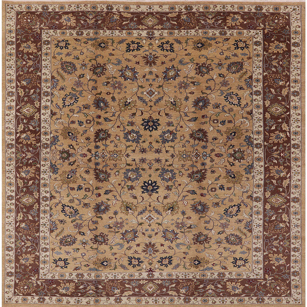Ahgly Company Indoor Square Mid-Century Modern Area Rugs, 7' Square