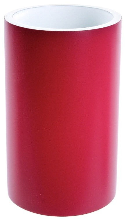 Round Toothbrush Holder, Resin, Ruby Red