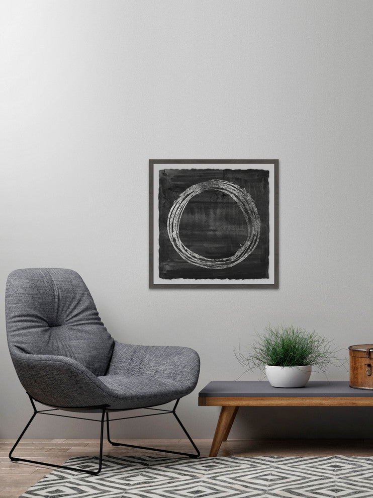 "Black Infinity" Framed Painting Print, 24"x24"