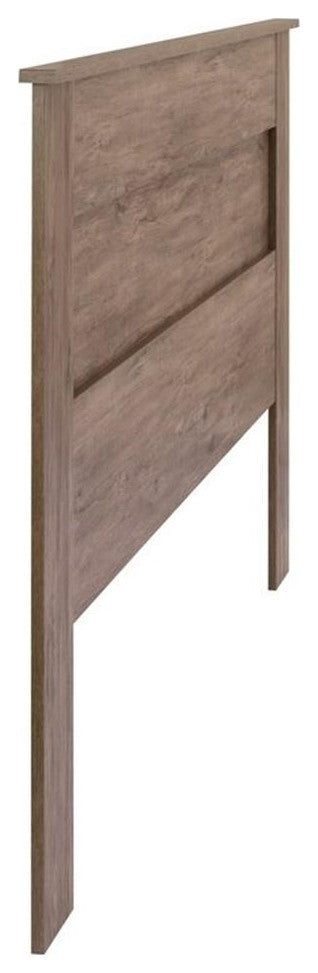 Pemberly Row Traditional Wood King Flat Panel Headboard in Gray