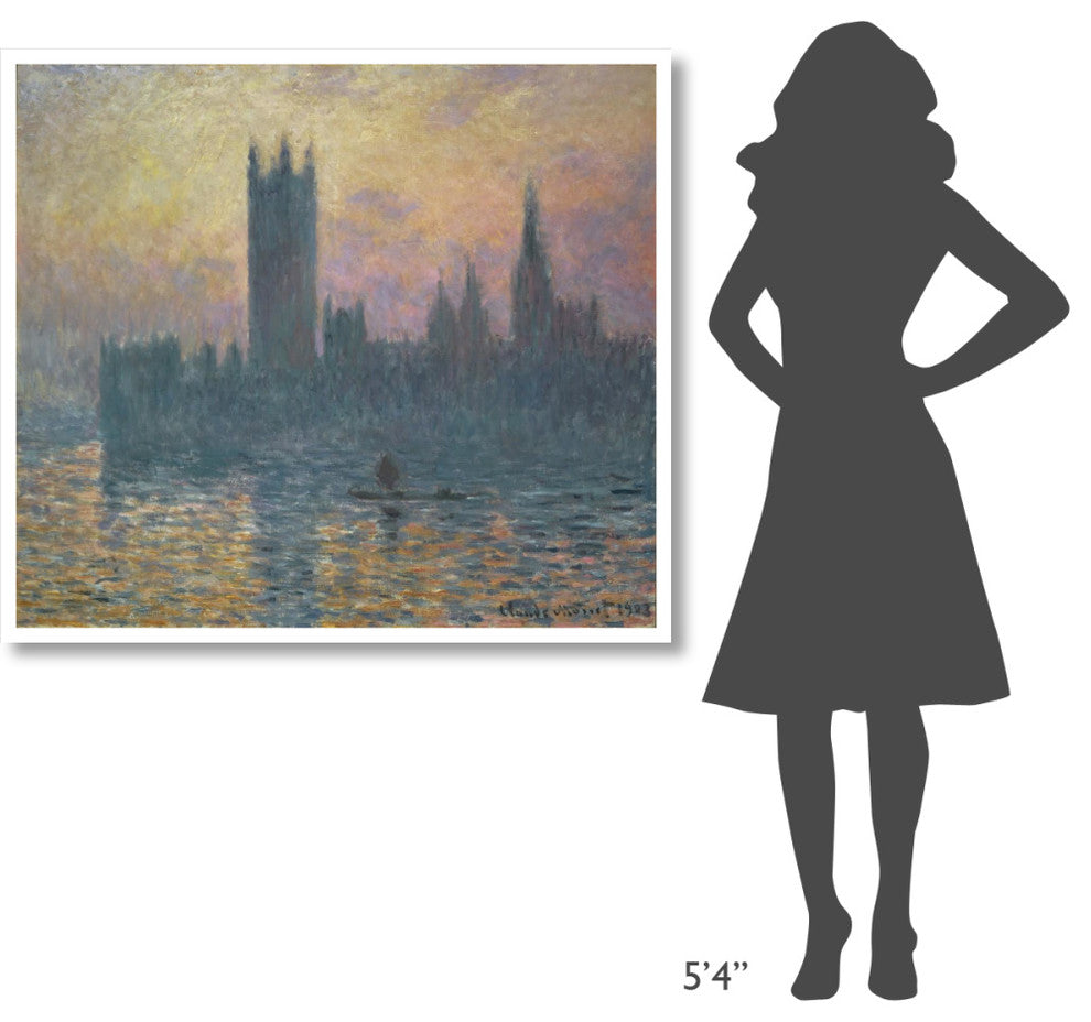 "The Houses of Parliament, Sunset, 1903" Print by Claude Monet, 46"x41"