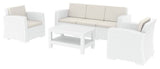 Compamia Monaco 4-Piece 5-Person Patio Seating Set, White