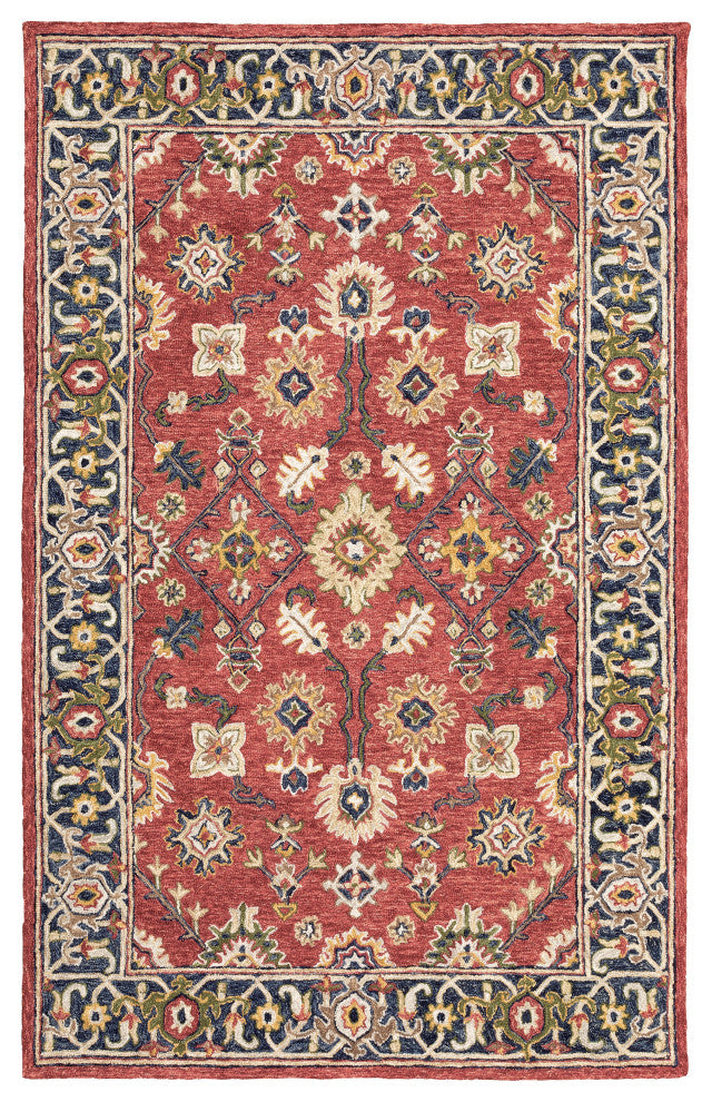 Oriental Weavers Alfresco Collection Red/ Blue Oriental Indoor Area Rug 5'X8'