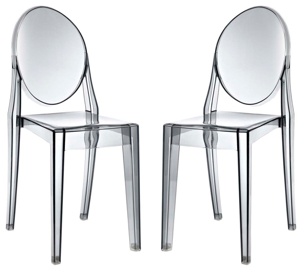 Modern Smoke Casper Dining Chairs Set of 2