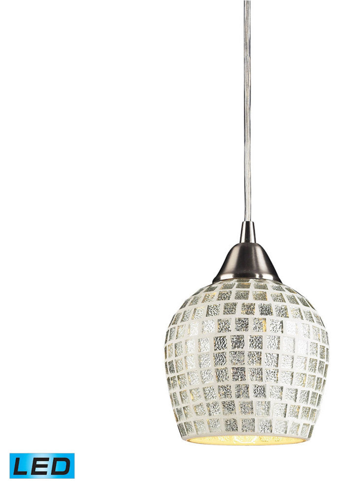 ELK Lighting Fusion 1-Light Mini Pendant - 528-1SLV-LED