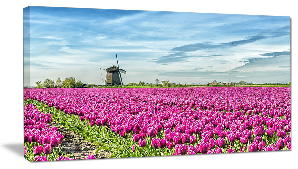 Traditional Holland Countryside, Landscape Canvas Art Print, 40x20