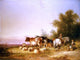 Senior William Shayer Herders Resting at Lunch Gallery Wrapped Canvas Print