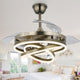 45W Modern Retractable Ceiling Fan Reversible 6-Speed with Remote Control, Bronze, 42