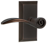 Studio Plate With Swan Lever, Timeless Bronze, Privacy, Right-Handed