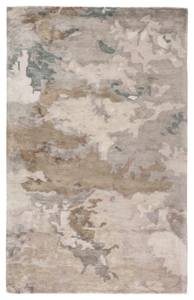 Jaipur Living Glacier Handmade Abstract Light Gray/ Taupe Area Rug 10'X14'