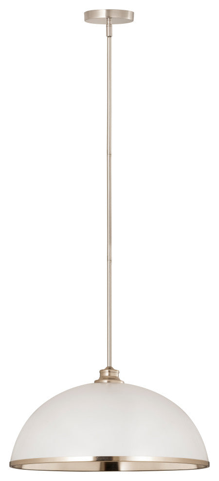 Zlite 1004P20-MW-BN 1-Light Pendant, Mate White