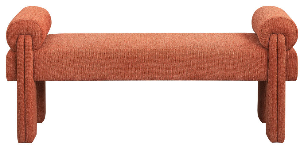 Stefano Upholstered Bench, Cognac